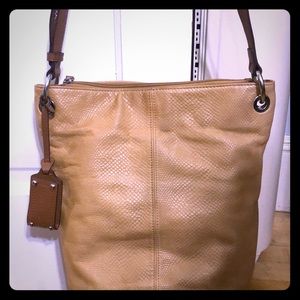 Tignanello snake print embossed leather bag